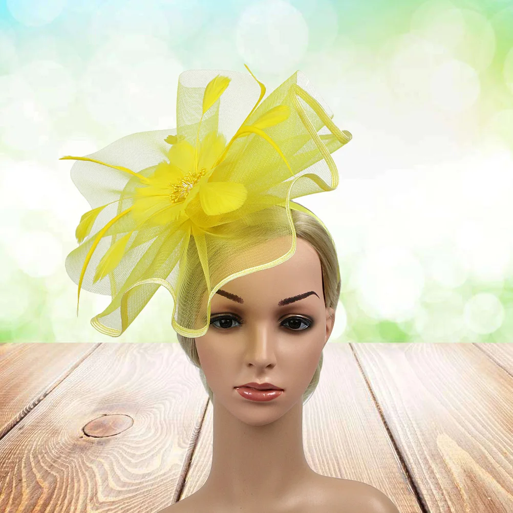 

1pc Headband Big Flower Hat Hairband Lightweight Festive Headdress For Women Party Cosplay Halloween Yellow