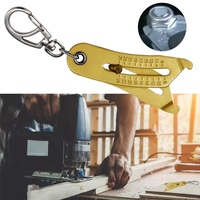 B-Est Portable Precise Thread Size Checker Keychain - Bolt Size Finder Keychain, Nut And Bolt Thread Gauge Identifier