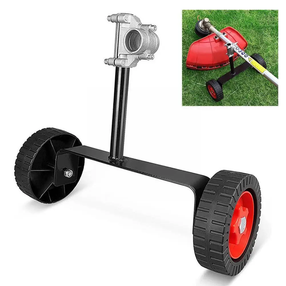 Lawn Mower Support Wheel Adjustable Weed Trimmer Auxiliary Portable Trimmer Wheels Hole Attachment Mower Wheel String 26mm- Z0r5