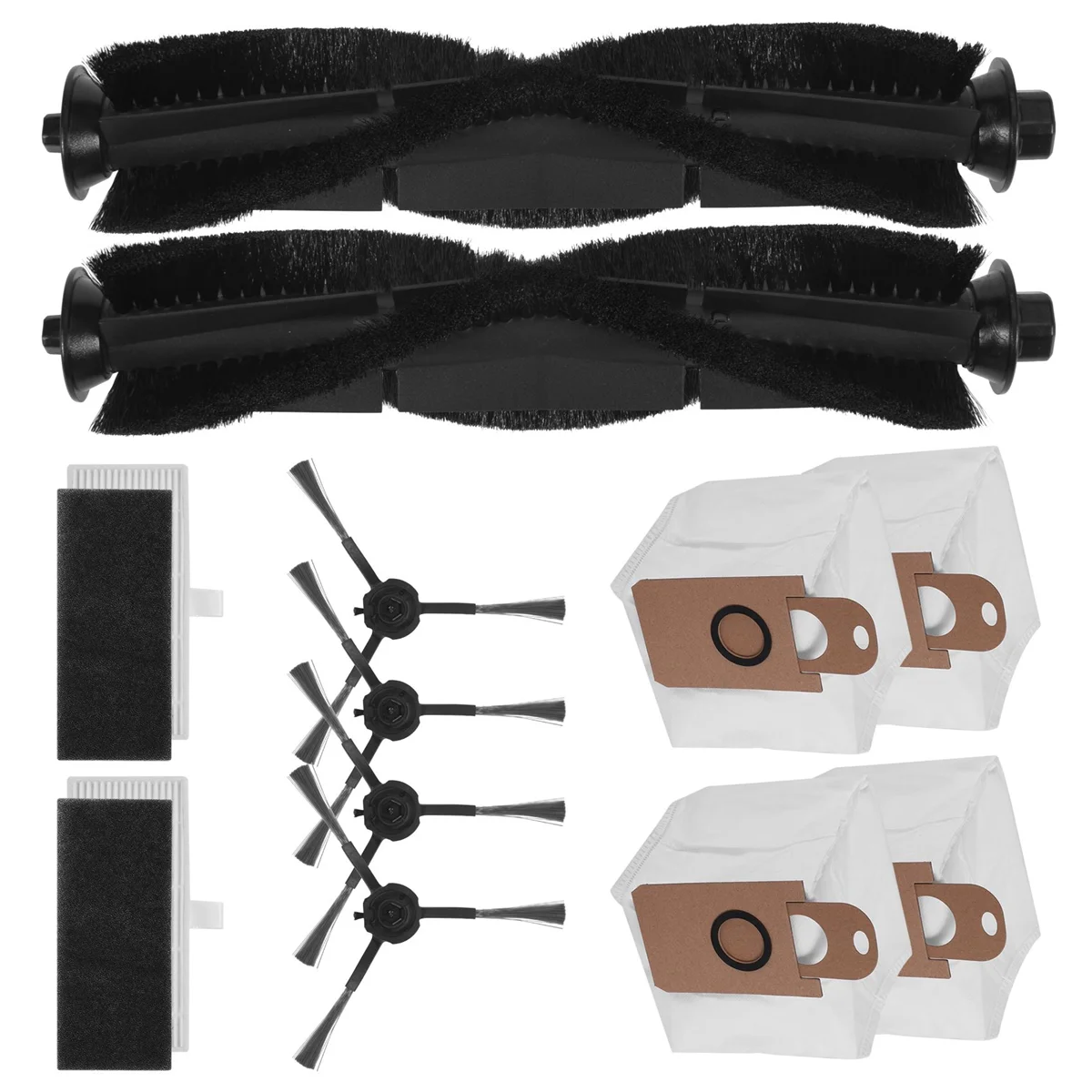 

ABJS Main Brush Dust Bags Side Brush Hepa Filter Spare Parts for S9 Robot Vacuum Cleaner Accessories