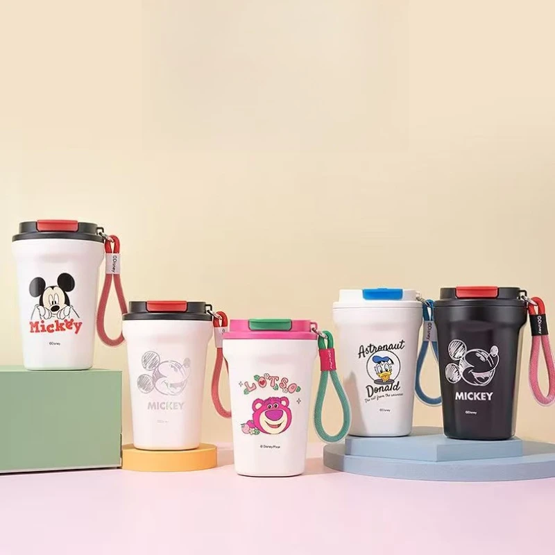 ميكي ترمس 316 غلاية من الفولاذ المقاوم للصدأ دونالد داك معزول فنجان القهوة الرياضة جيب كوب عيد الميلاد الحاضر أنيمي البضائع #2