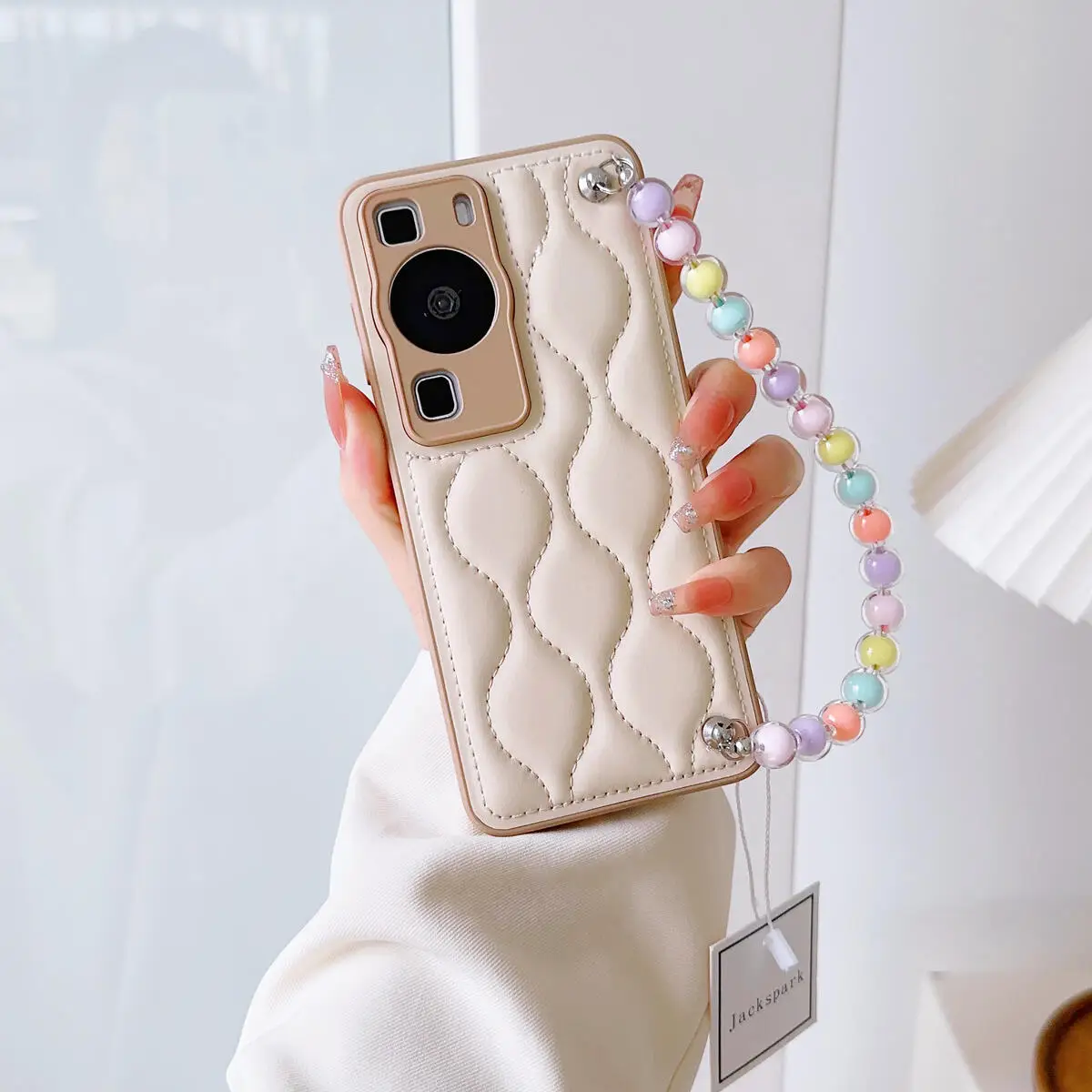 High Quality Luxury Phone Case For HUAWEI P70 P60 P50 P40Pro Cover Pearl Bracelet For HUAWEI Mate 60  50 40 Mate50 60pro+ P60art