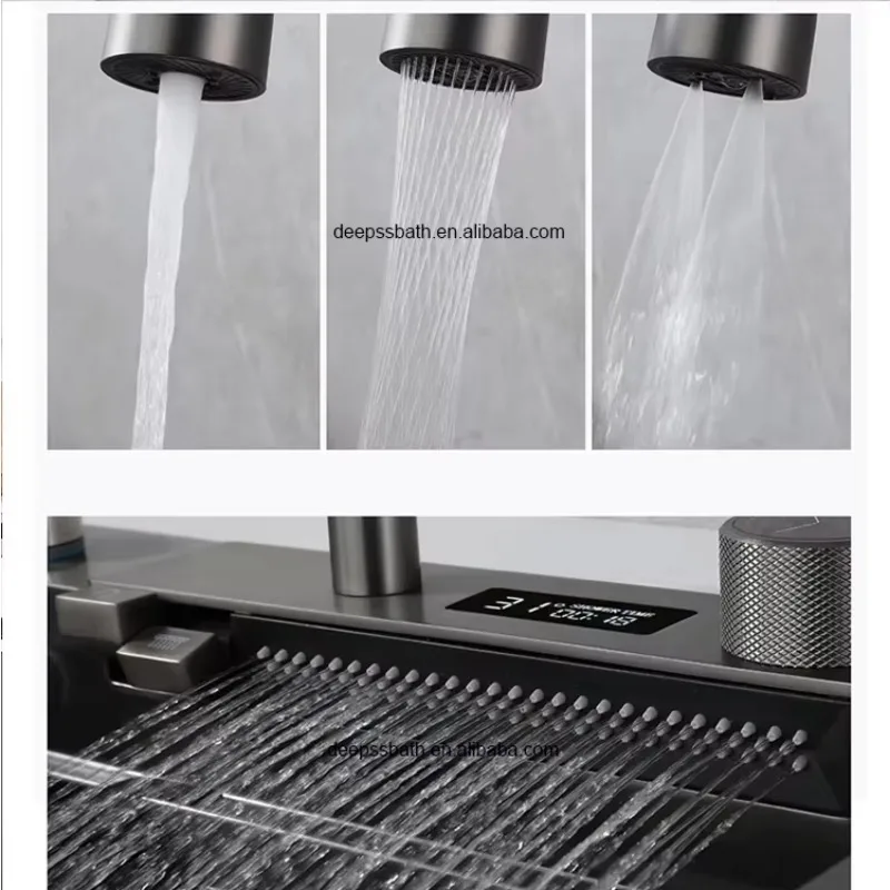 ZC1- Luxury Waterfall Spring Faucet Hybrid Faucet Single Handle Brushed Faucet