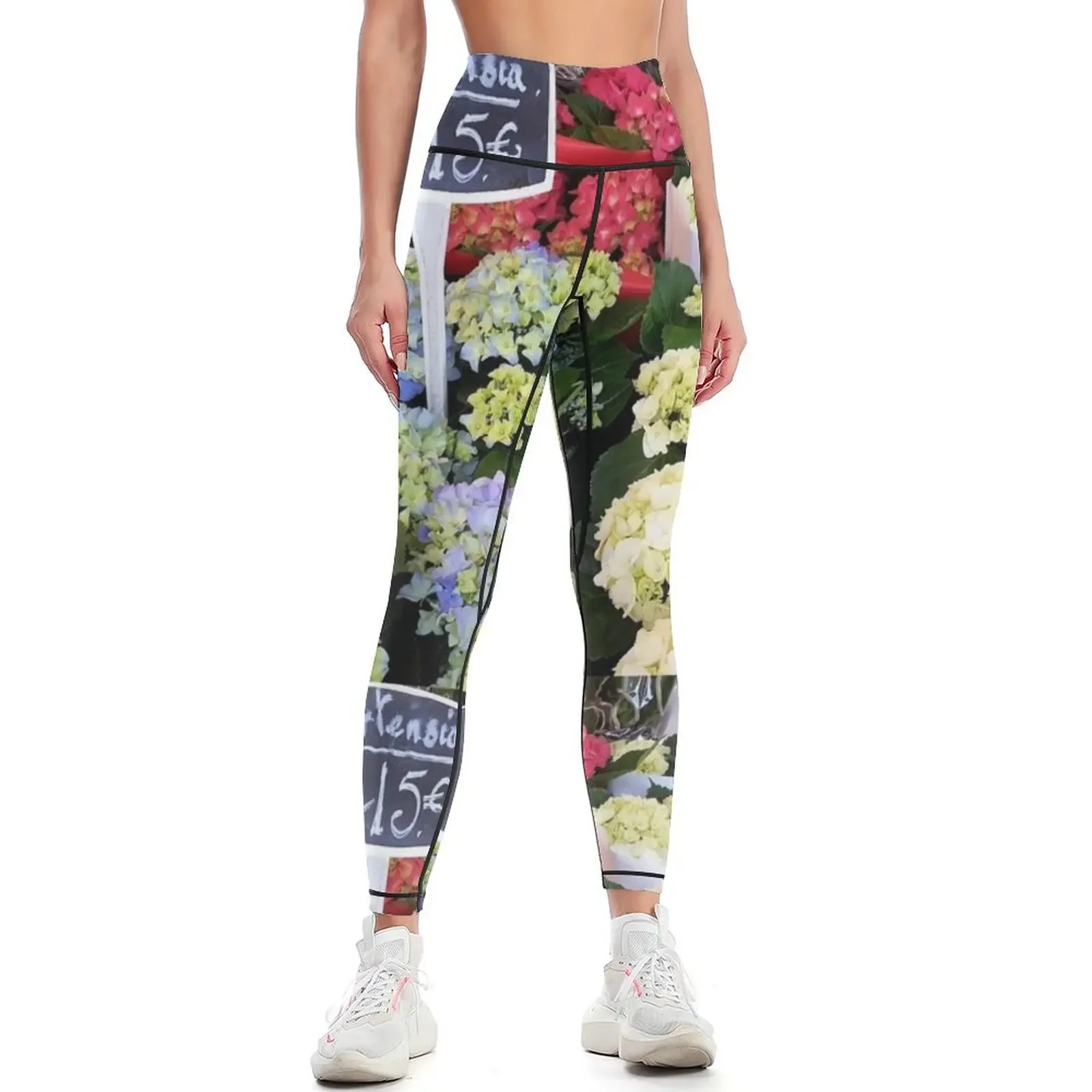 

Paris Hortensia Flowers Leggings Female legging pants Women's push up sports for push up Womens Leggings