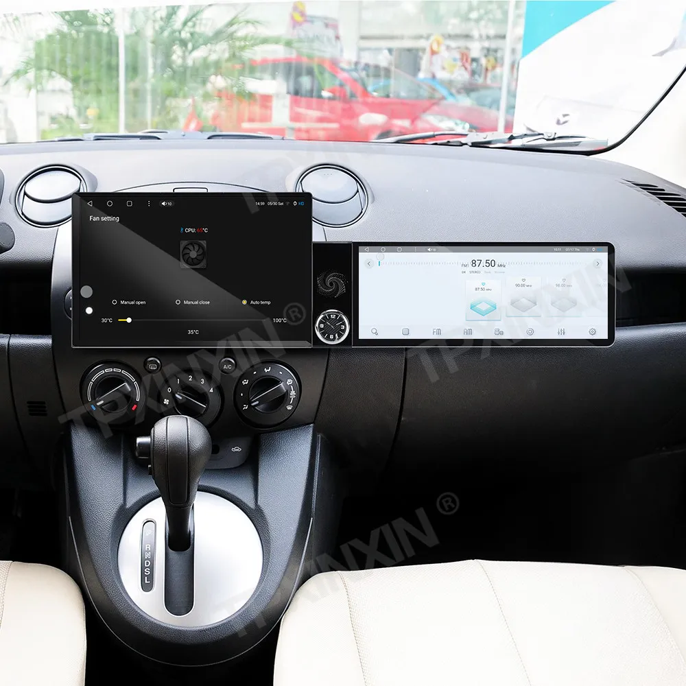 13.1+12.3 Inch Screen Car Radio For Mazda 2 2007-2014 Android Auto GPS Navigation Multimedia Video Stereo Receiver Head Unit