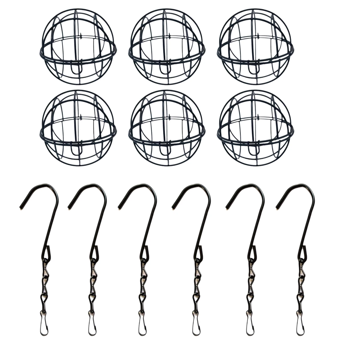 

1Pcs Useful Fat Ball Bird Feeder Metal Hanging Holder with Hooks for Garden Outdoor