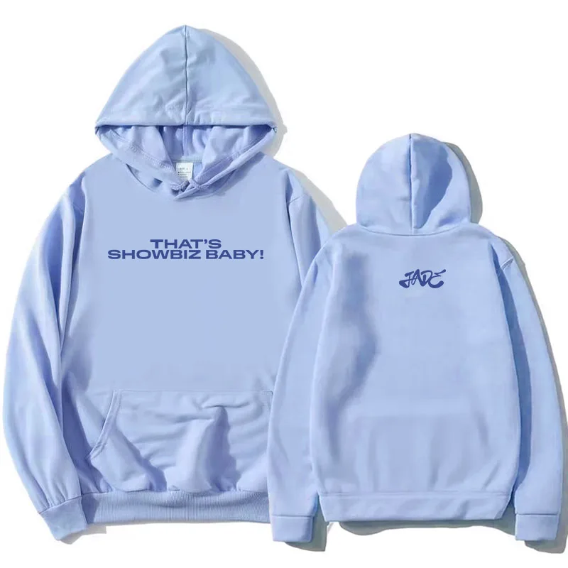 Jade Plastic Box Hoodies THAT'S SHOWBIZ BABY! Letter Printing Sweatshirts Winter Fleece Male Hooded Pullovers Streetwear Women