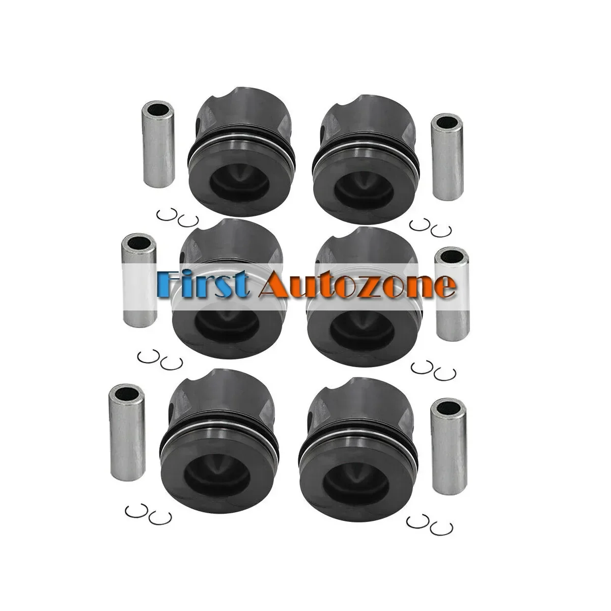 6PCS Engine Pistons Rings For Benz R350 2010-2012 3.0 V6 6420308017 6420308117