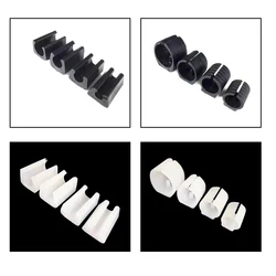 4/8 Stuks Zwart/Witte Plastic Stoel Been Pad Demper Kruk Anti-Front Tilt Pijp Klem U vormige Floor Glijdt Tubing Caps Tube Rear Pad