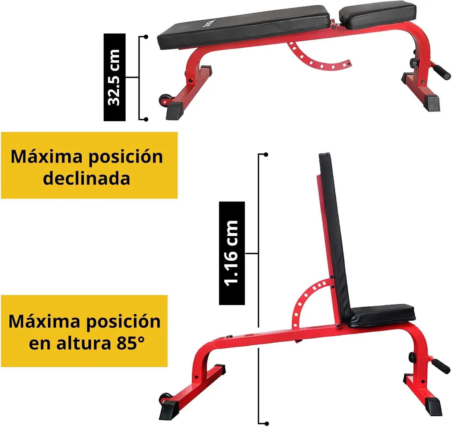 Commercial Multi-Position Reclining Fitness Bench with Alloy Steel Frame for Gym