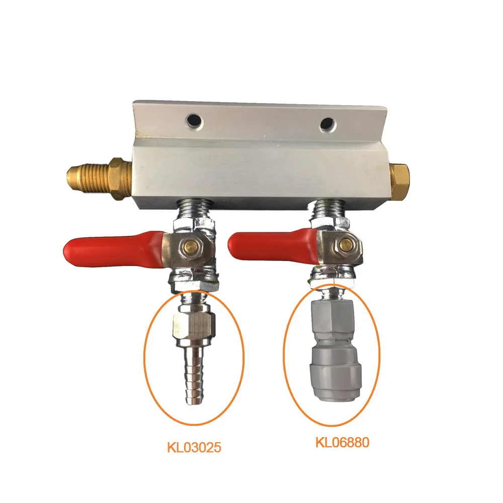 Kegland GAS LINE MANIFOLD SPLITTER 3 WAYS (MFL THREAD) beer bew