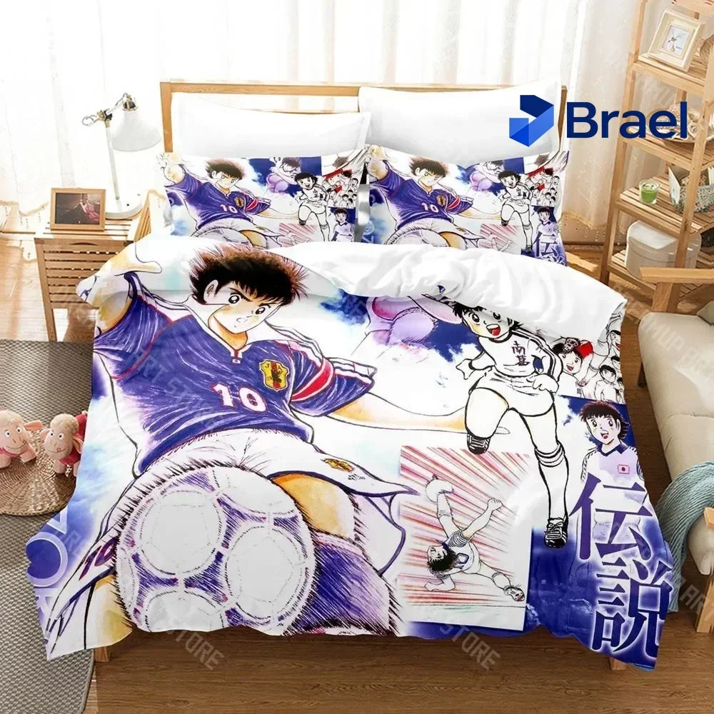 Exquisite 3D Print Captain Tsubasa Bedding Set Single Twin Full Queen King Size Bed Set Adult Kid Bedroom Duvetcover Sets Anime