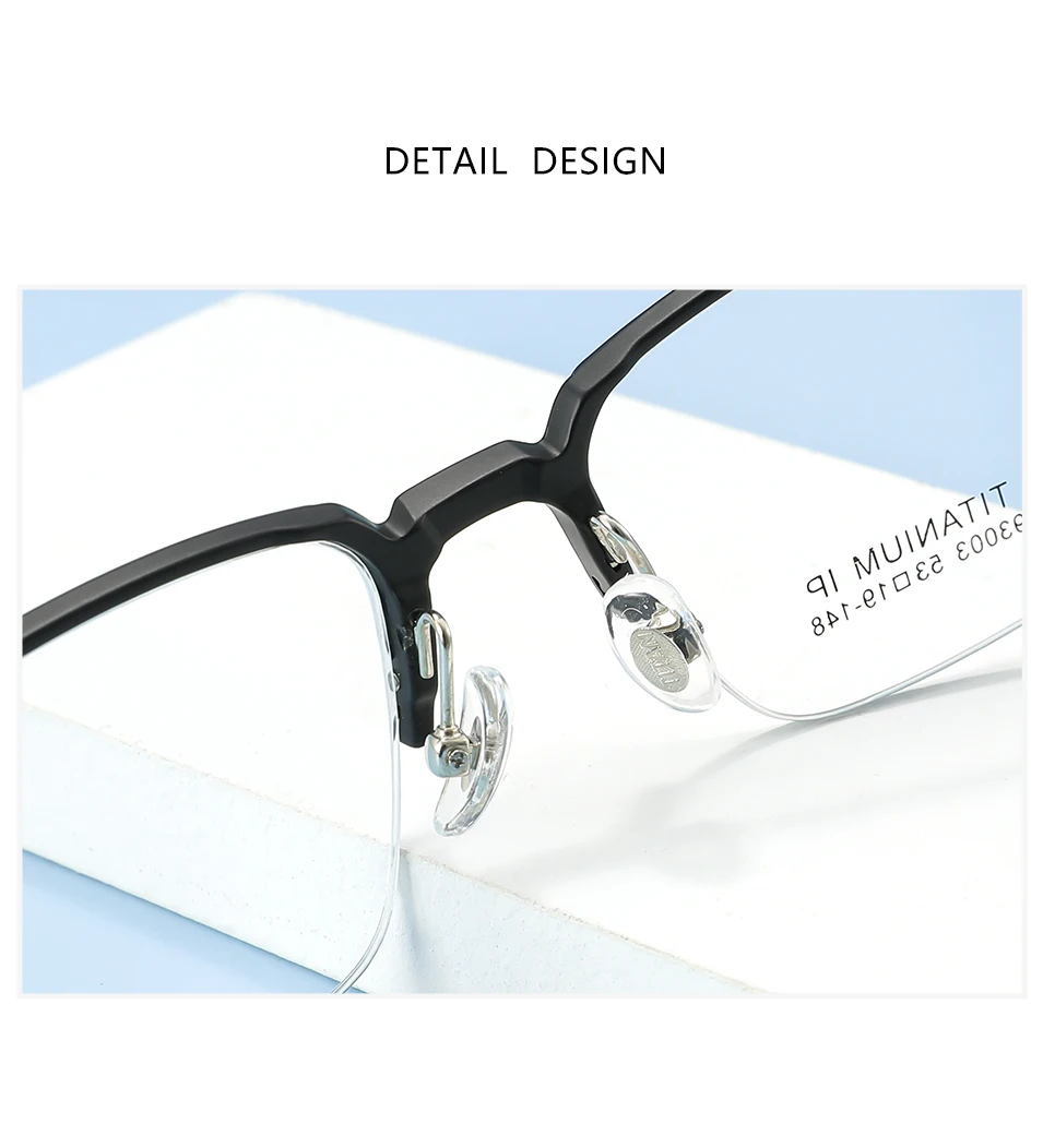3-in-1-Brillengestell aus reinem Titan für Herren mit polarisiertem Clip auf Sonnenbrillen und Nachtsicht für Damen – Detail 7