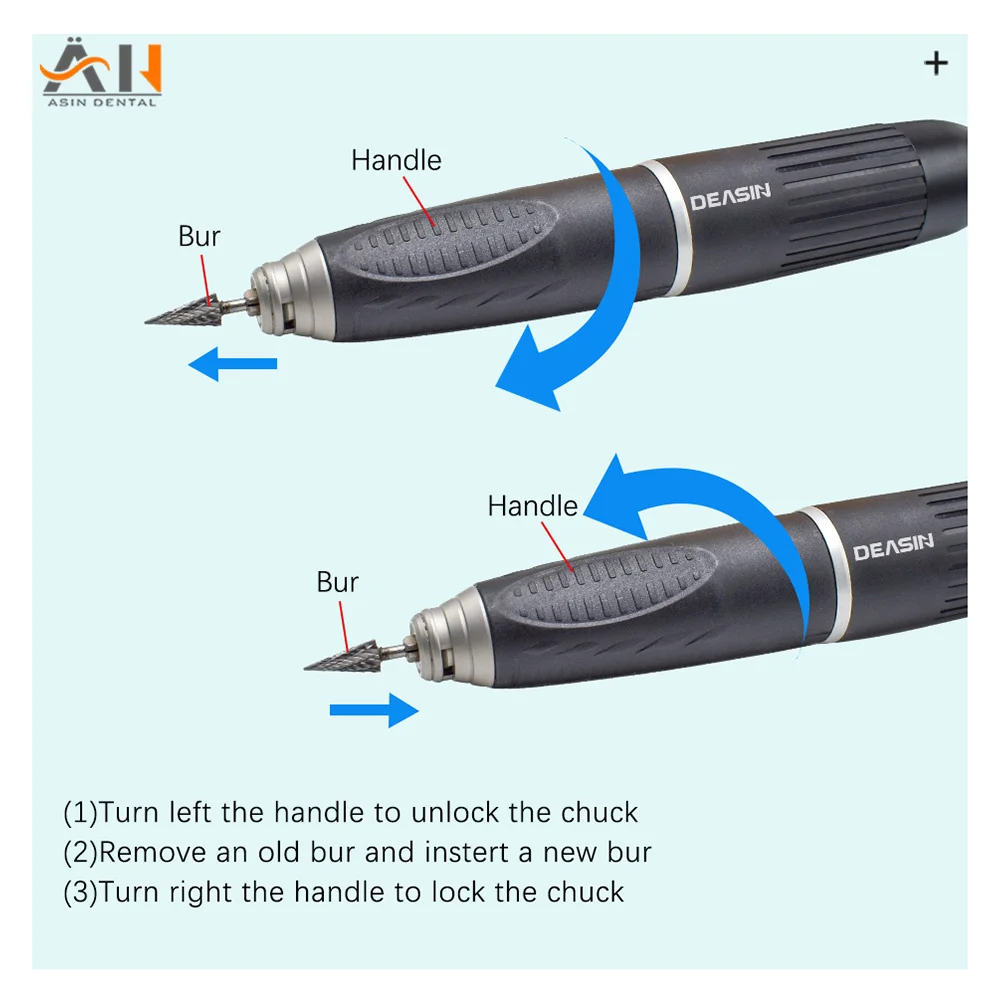 High Speed Brushless Dental Micromotor 60,000RPM Knee Control and Hand Control Micro Motor with Dental Lab Handpiece Dentist lab