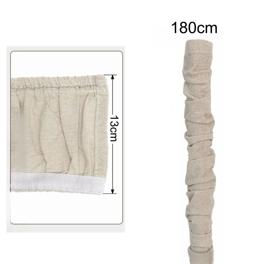 2 Pack Chandelier Chain Cover Fabric Cord Cover 6 Ft Electric Wire Protector Natural Linen Effectively Cover Chains And Wires