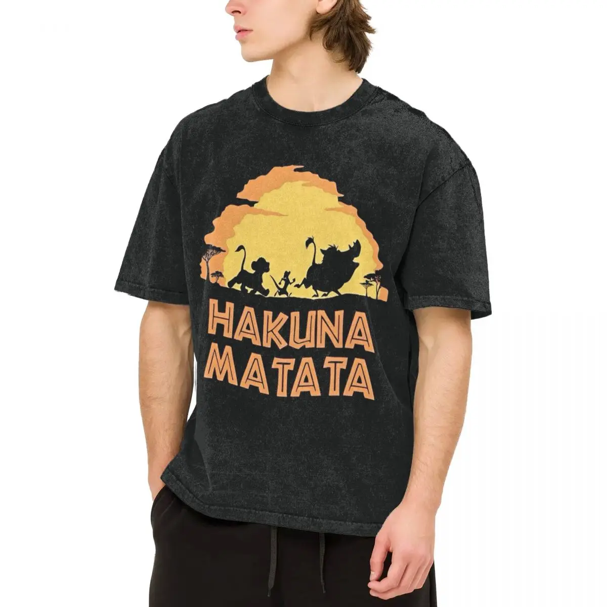 Hakana Matata Lion KIng T Shirt Hip Hop T-Shirts Short Sleeves Aesthetic Tshirt Summer Casual O-Neck Plus Size Top Tees