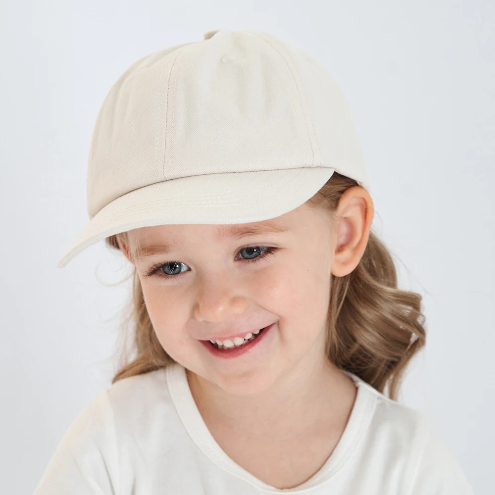 2023 Baby Baseball Cap Simple Solid Color Girls Sun Caps Children Travel Outdoor Boys Hat Adjustable Casual Accessories 8M-5Y