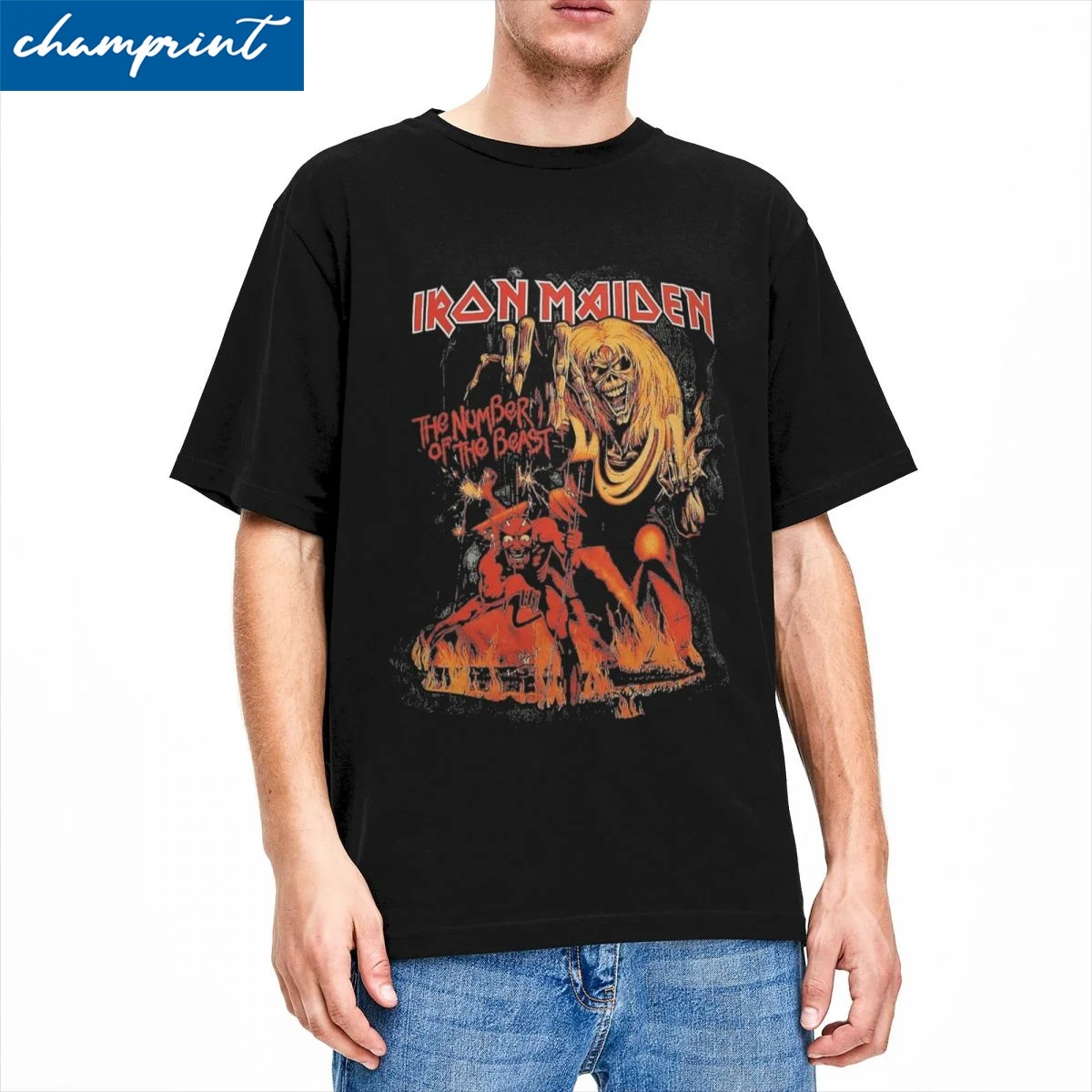 Novelty Ironmaidened T-Shirt for Men Women O Neck Pure Cotton T Shirts Heavy Metal Rock Music Tee Shirt Summer Clothes