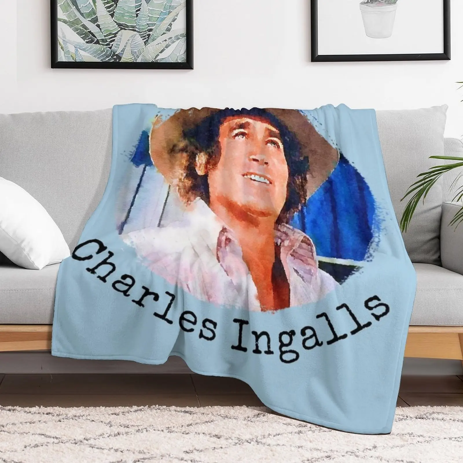 Charles Ingalls Throw Blanket No Pilling Soft Warm Blanket for Bed