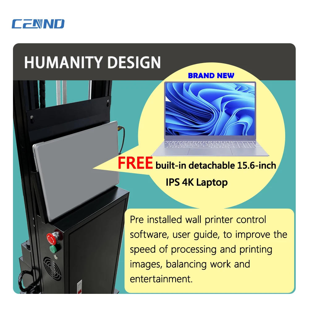 LC-A2 High Definition 6-Color UV Inkjet Printer Vertical Wall Mount with DX7 3D White Eco-Solvent Inks for Glass Industries