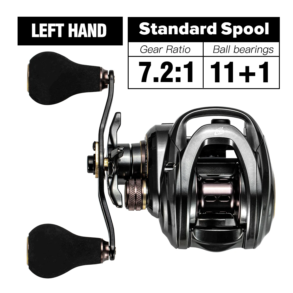 Hiaw200 Bait casting Rolle 9,5 kg maximaler Widerstand 11 1 bb 5.4/7,2 Übersetzungs verhältnis Hochgeschwindigkeits-Angel rolle Bait caster Rollen
