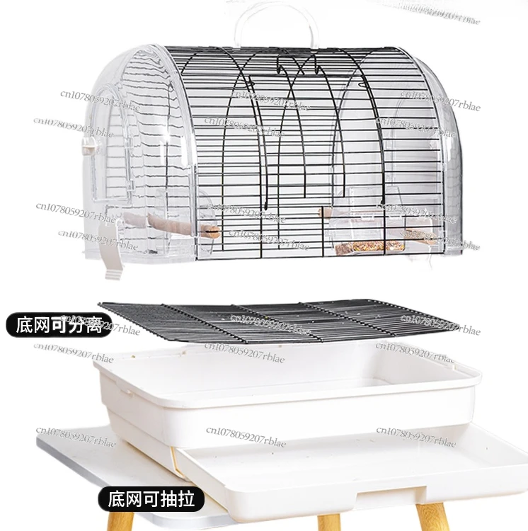 

Portable Parrot Travel Cage: Convenient and Safe for Outdoor Transportation in Summer, Ideal for Small Birds