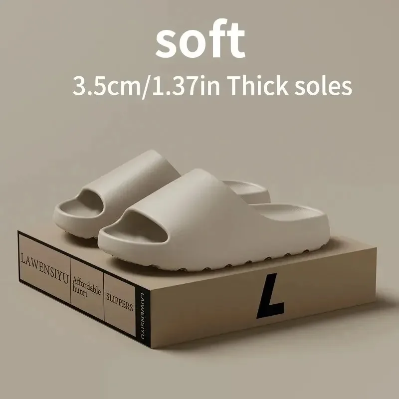 Coconut EVA Soft Thick Soled Slippers Women's Summer Fashion Wear Slippers Home Shower Sandals Men's Beach Shoes Slides view 3