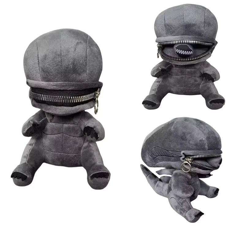 25cm Alien Xenomorph Plush Toy Cartoon Plush Dolls Soft Stuffed Plush Toys for Boys Girls Fans Birthday Christmas Gifts