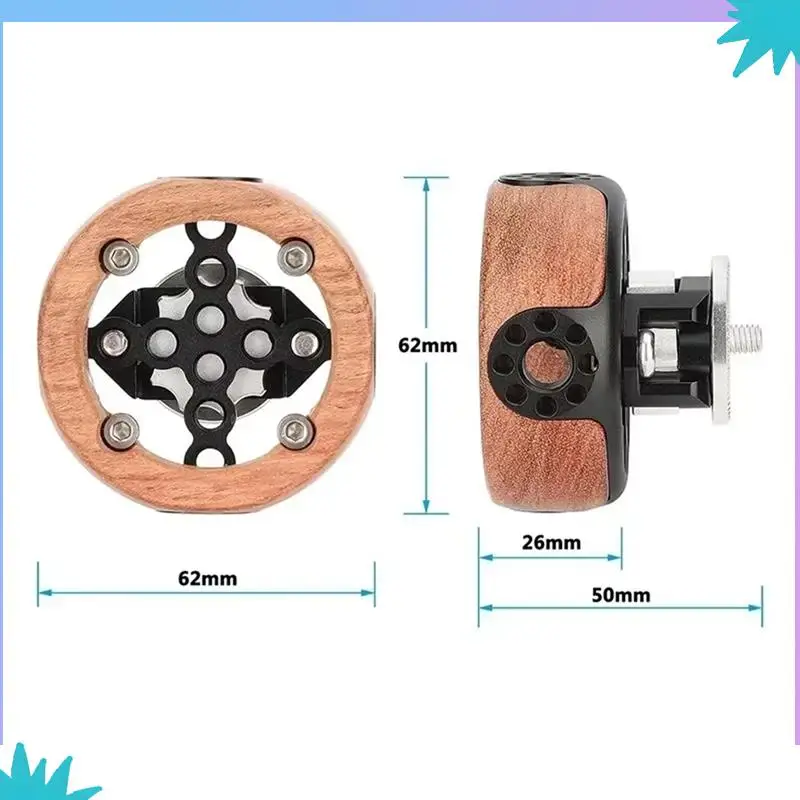 ABZW รอบกล้อง Handgrip ไม้ Handgrip สําหรับ ARRI Rosette M6 ด้าย Handgrip สําหรับ DSLR ไหล่ RIG การถ่ายภาพ
