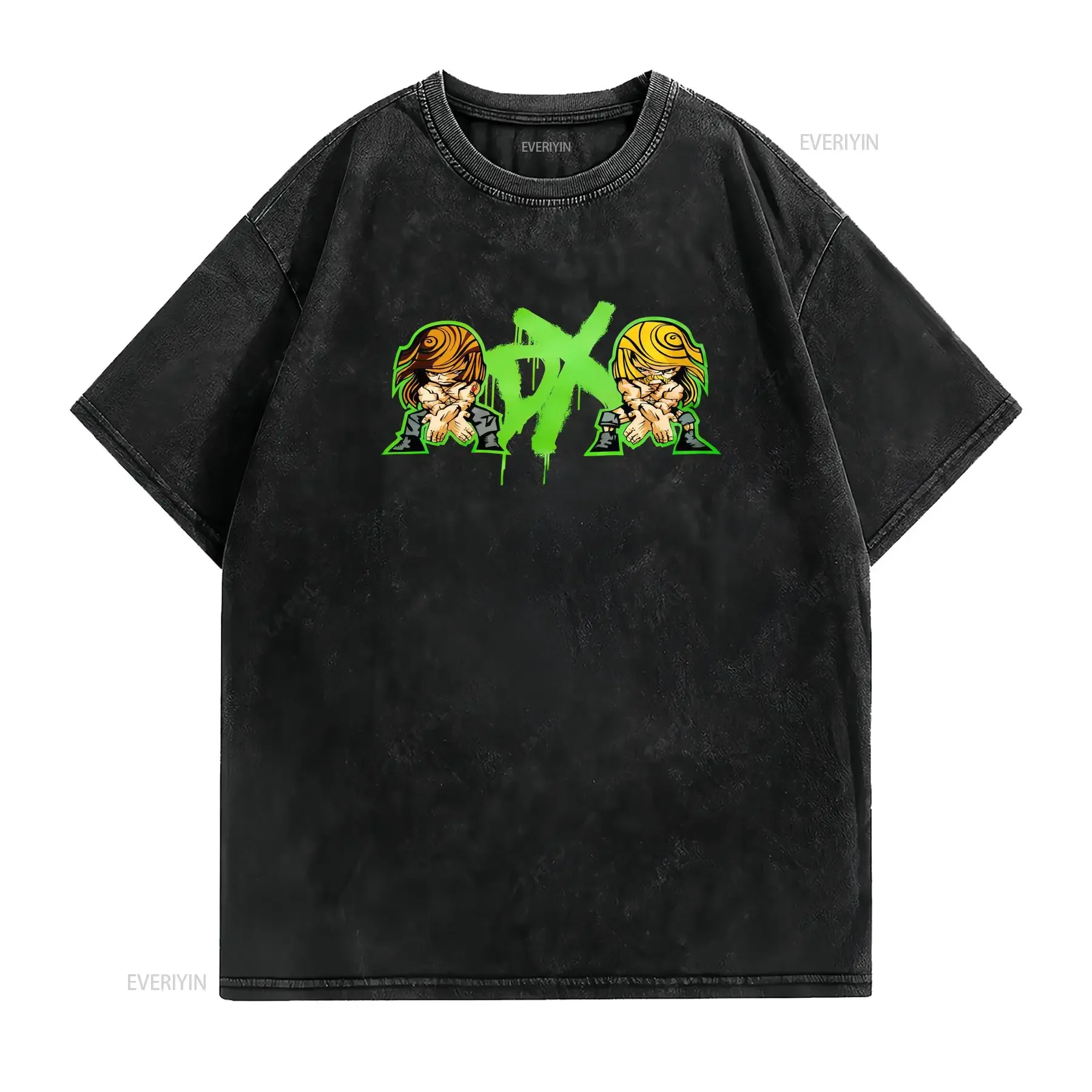 T shirt Dx Girocollo casual tessuto leggermente elasticizzato vestibilità regolare motivo stampato perfetta per uomo tutte