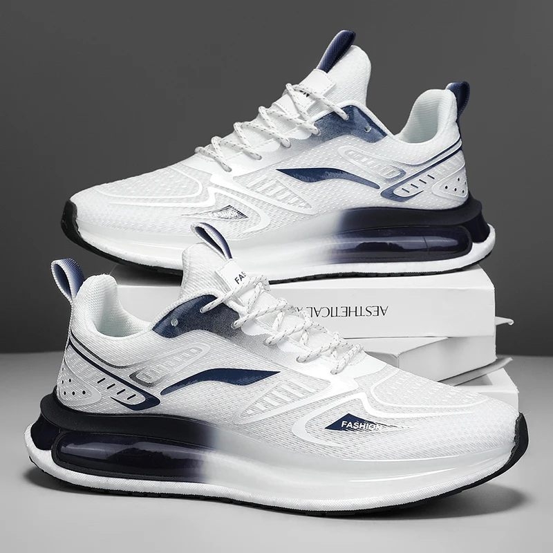 Men's casual sneakers summers fashion Joker breathable soft-sole outdoor speed running shoes students light racing sports shoes