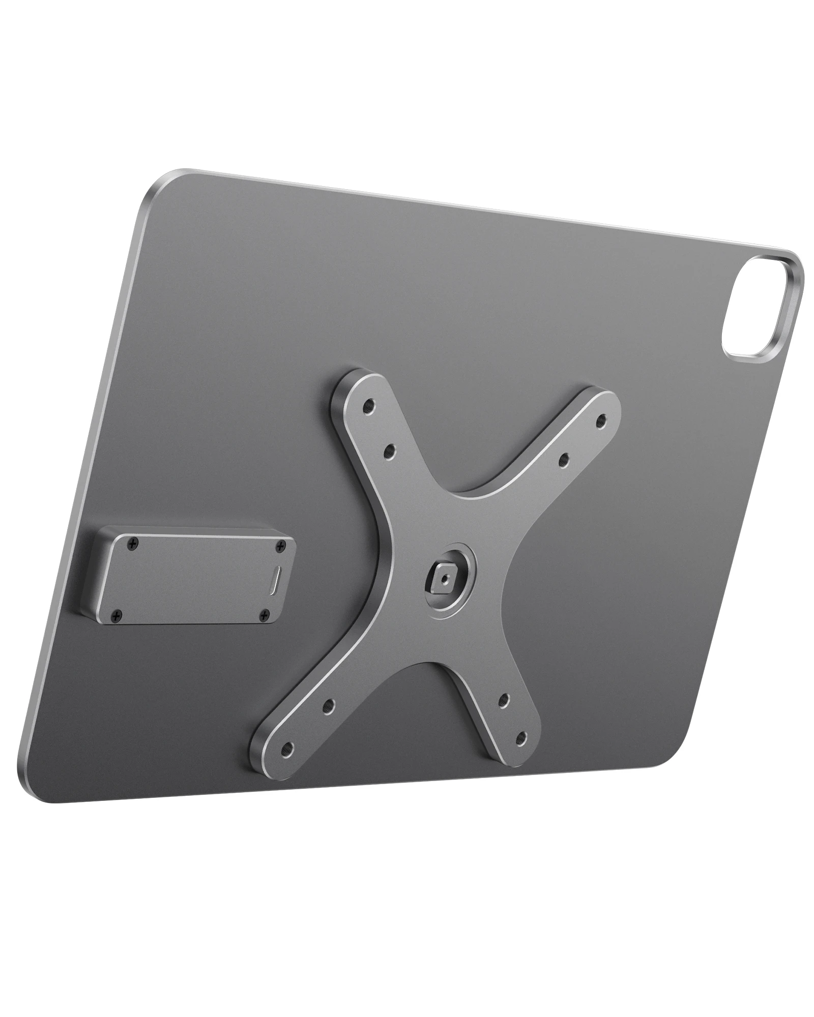KUXIU Magnetic Wireless Charging Panel for iPad Pro/Air, Aluminum Alloy VESA Mount, 75/100mm & 17mm Ball Head, Not Included Stan