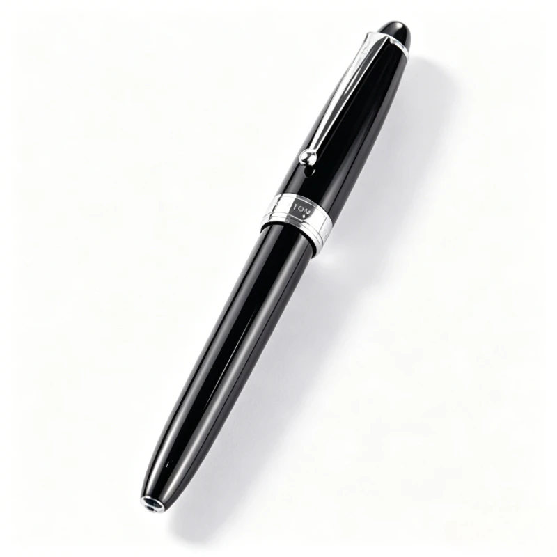 PILOT Customer Black Fountain Pen Silver Iridium Gold F 0.5mm Nib EF Anniversary Engraved Pocket Design High-end Stationery Pens