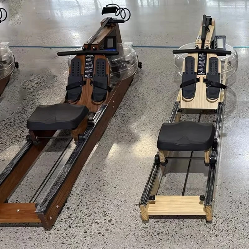 Smart Water Resistance Rowing Machine for Home Use Rubber Wood Construction 200KG Max User Weight-High-Tech Indoor Fitness