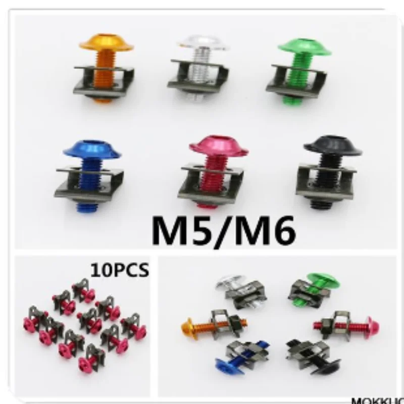 Motorcycle 6mm 5mm Screw Fairing BoltS Clip Nuts BOLT FOR  KTM 125 Duke ABS 990 HONDA CB 1000 R CBR 600 RR 600 F