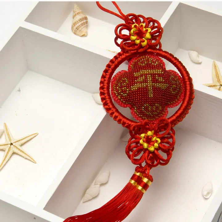 

Cross Stitch Car Hanging Ornaments Couple Se And Happin Vehicle Pendant Handmade Workop ape Bling Core Func...
