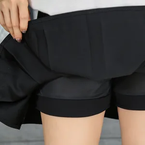 프레피 소녀 주름 스커트 탄성 허리 여름 여름 빈티지 미니 스커트 한국 스트리트웨어 12 최고의 판매 Miku Lanyard -№11