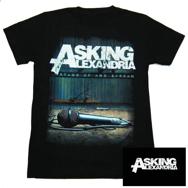 Asking Alexandria Stand Up Band Graphic T-Shirt Cotton Men Women Vintage Style Streetwear Tee