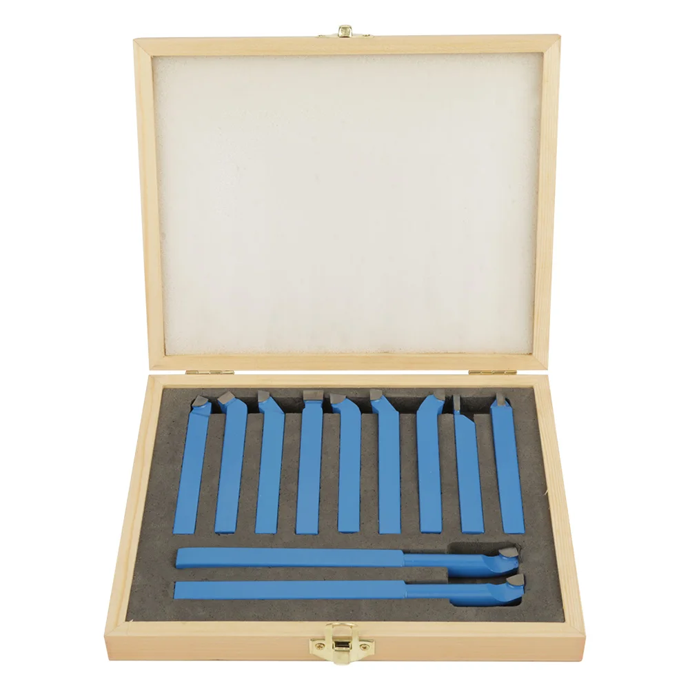 

11Pcs 8*8mm Carbide Turning Tool Grooving Tool Carbide Tipped Welding Milling Cutting Turning Tool Set Lathe Tools