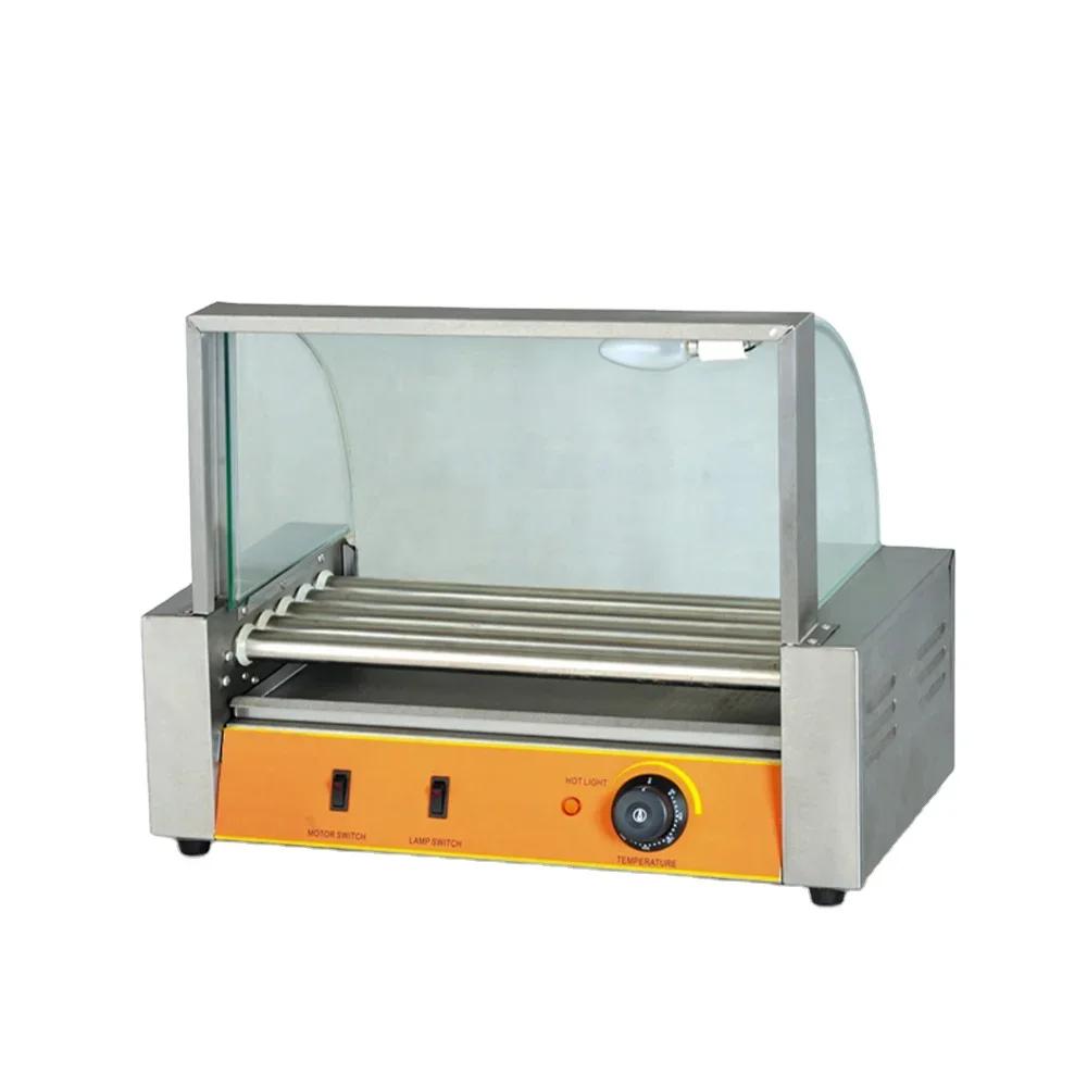 

Hot Dog Hot Dog Warmer with Stainless Steel Hot Dog Steamer with Transparent Glass Cover, Dust Proof, Healthy