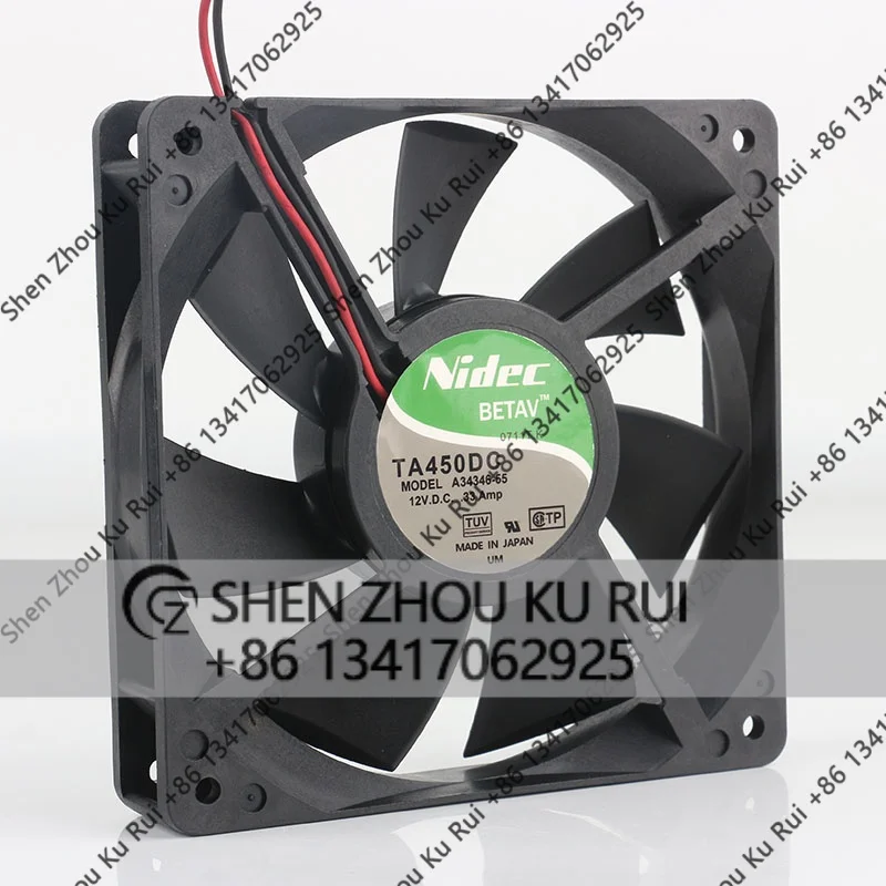 A34346-55 Nidec 5V 24V 48V DC 12V 0.33A AC EC 12025 120X120X25MM 12CM Server case Power Supply Double Ball bearing Cooling fan