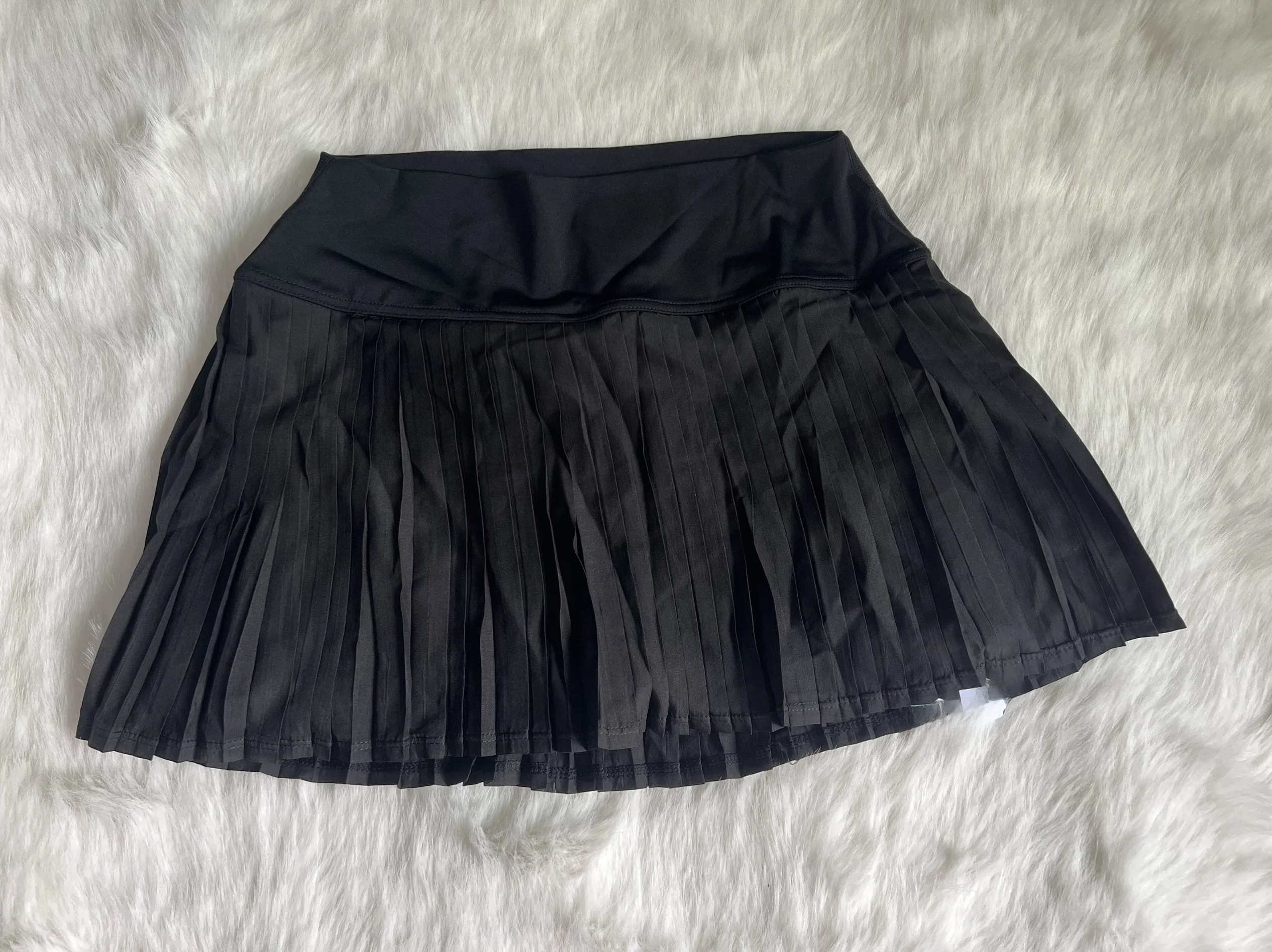 

High Waist Pleated Golf Pants ort Skirt Tennis Yoga Skirt with ket Double Layer Anti-Slip Commute Sle Cotton Blend