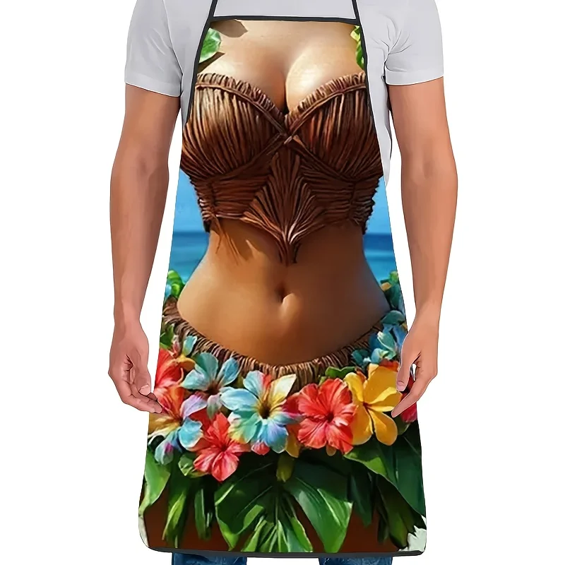 1pc Women's Sexy Bikini Apron / Tropical Hawaiian Style / Adjustable Back Zipper Closure /  Cooking, Baking, Christmas Parties,