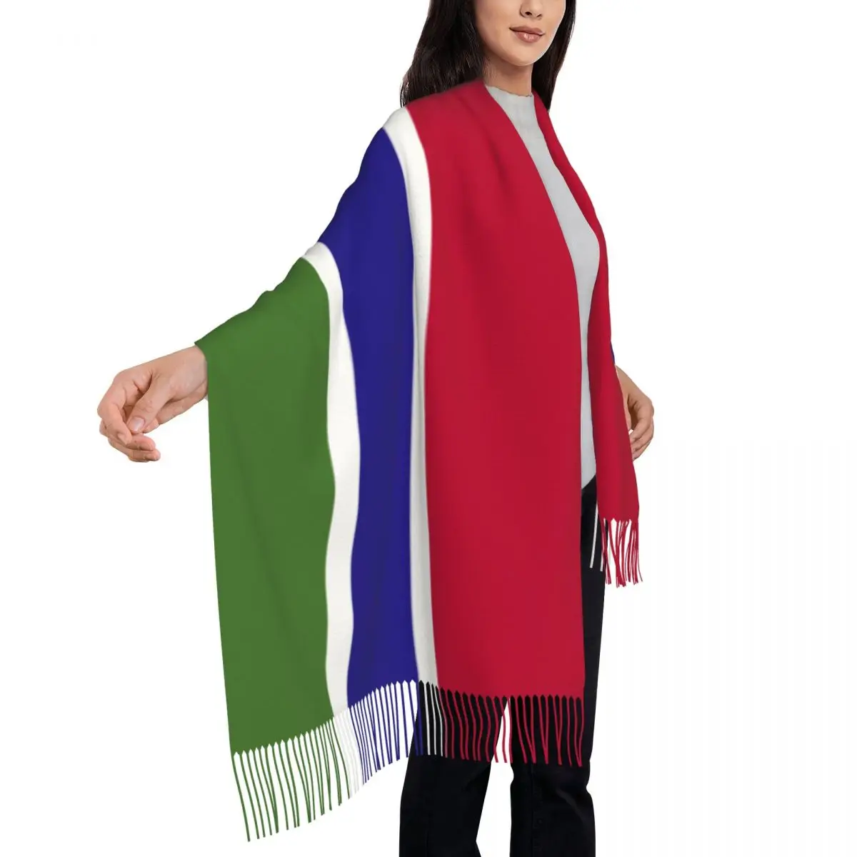 Gambia Flag Womens Warm Winter Infinity Scarves Set Blanket Scarf Pure Color