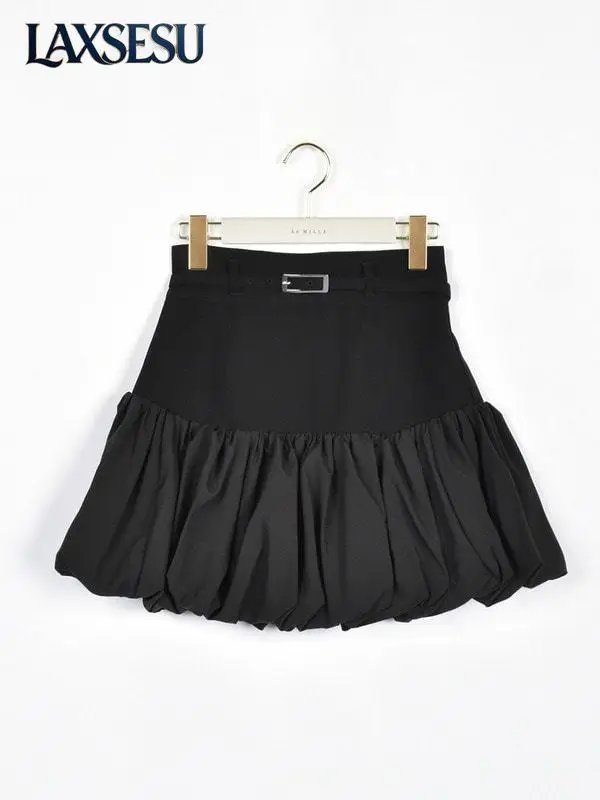 Japanese New Women's Casual Skirts Sweet Solid Color High Waist Slimming Elegant Three Dimensional Pants Skirt for Girl