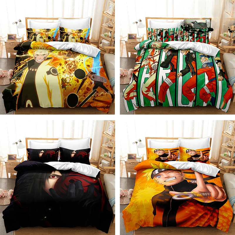 

Комплект постельного белья Cool Uchiha Sasuke Kids Naruto: пододеяльник, наволочки, двуспальный размер, для спальни, декоративное белье Uzumaki