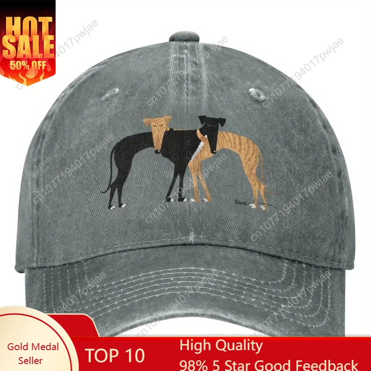 

Greyhound Dog Washed Baseball Cap Rest Brindle Hound Streetwear Trucker Hat Summer Female Male Outdoor Sport Baseball Caps