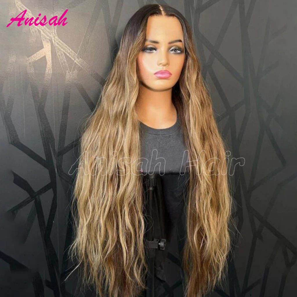 Highlight Ombre Hd Transparent Lace Frontal Closure Wig Curly Human Hair Wigs for Black Women 13x4 Natural Wave Lace Front Wig