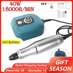 Mini Electric Grinder Stepless Speed Regulation Electric Drill Mini Drill Variable Speed Rotary Tool for 18V-21V Makita Battery