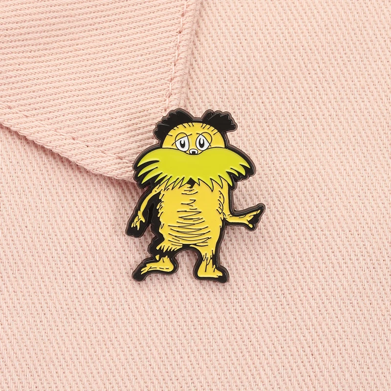 Dr.Seuss The Loraxs-Pin esmaltado, historia de Anime, libro de cuentos de iluminación para niños, broche de personaje, insignia de solapa, regalo de joyería